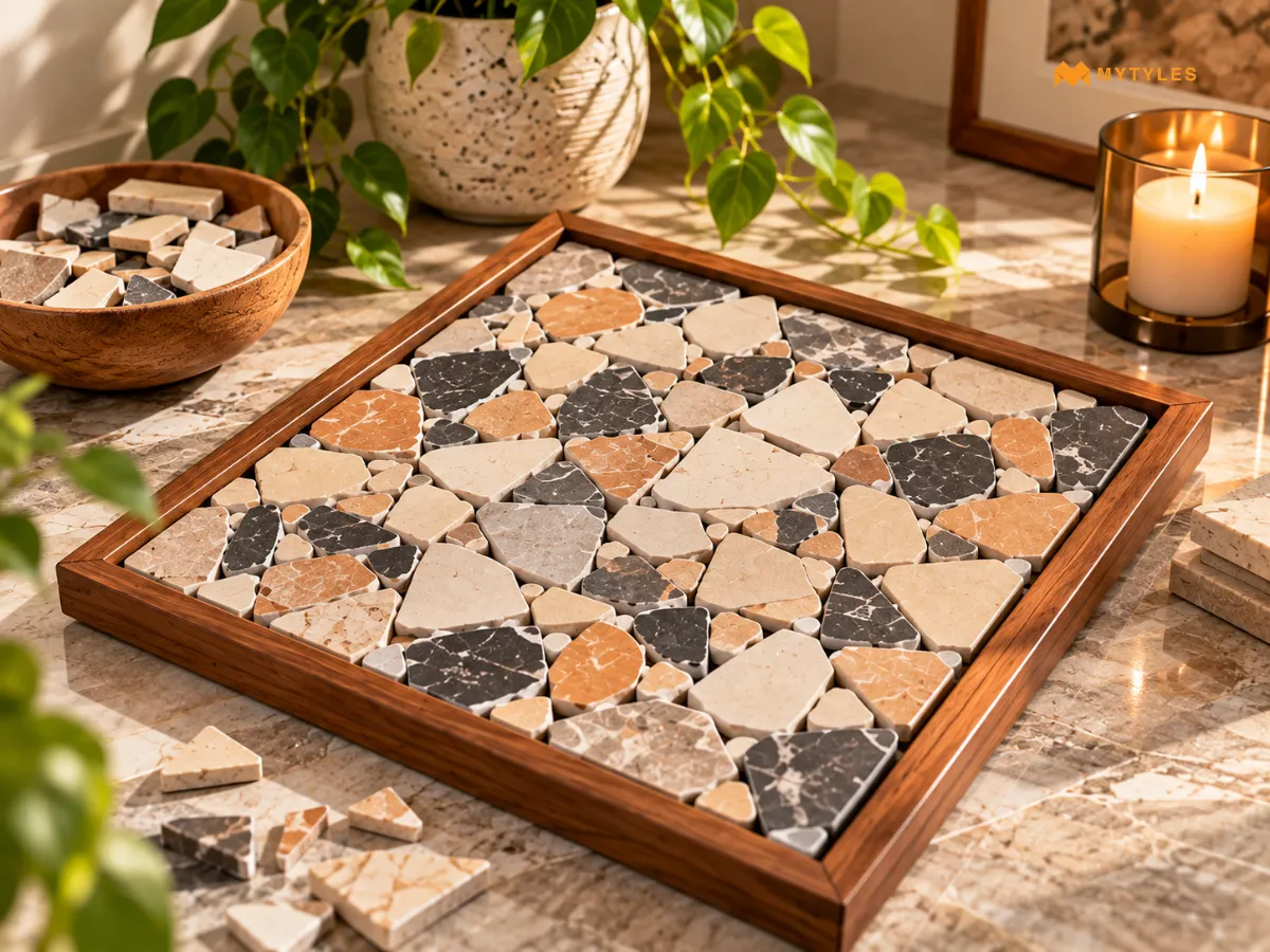 Turn Broken Tile Pieces Into a Mosaic